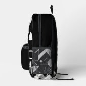 Schwarz-weißes Farbmuster Farbe Wasser Personalisi Bedruckter Rucksack (Rechts)