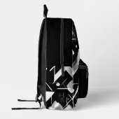 Schwarz-weißes Farbmuster Farbe Wasser Personalisi Bedruckter Rucksack (Links)