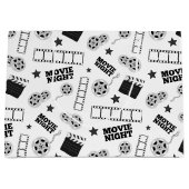 Schwarz-weißes Filmabend Party Große Geschenktüte (Vorderseite)