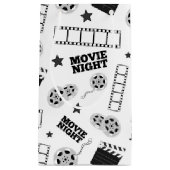 Schwarz-weißes Filmabend Party Kleine Geschenktüte (Vorderseite)