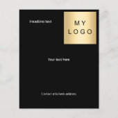 Schwarz-weißes Firmenlogo Flyer (Vorne)