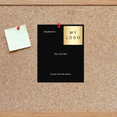 Schwarz-weißes Firmenlogo Flyer