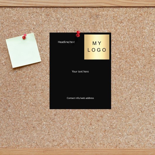 Schwarz-weißes Firmenlogo Flyer