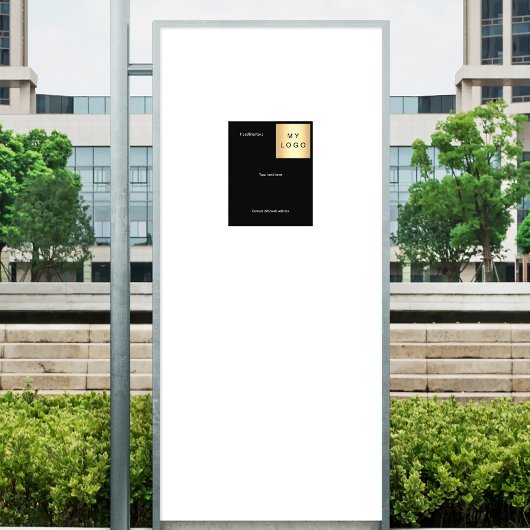 Schwarz-weißes Firmenlogo Flyer