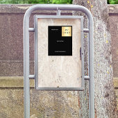 Schwarz-weißes Firmenlogo Flyer