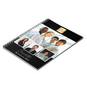 Schwarz-weißes Firmenlogo Foto Notizblock (Linke Seite)