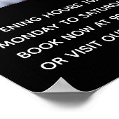 Schwarz-weißes Firmenlogo Foto: QR-Code willkommen Poster (Ecke)