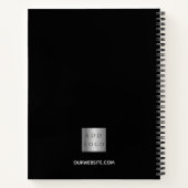 Schwarz-weißes Firmenlogo Notizblock (Rückseite)