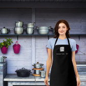 Schwarz-weißes Firmenlogo Schürze