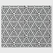 Schwarz-weißes Firmenlogo - Weihnachtskundenindivi Geschenkpapier (Flach)