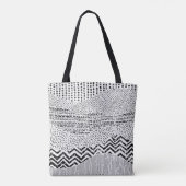 Schwarz-weißes Flechtwerk Tasche (Rückseite)