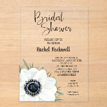 Schwarz-weißes florales Brautparty