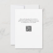 Schwarz-weißes formales, fettformatiertes SkriptWe RSVP Karte (Rückseite)