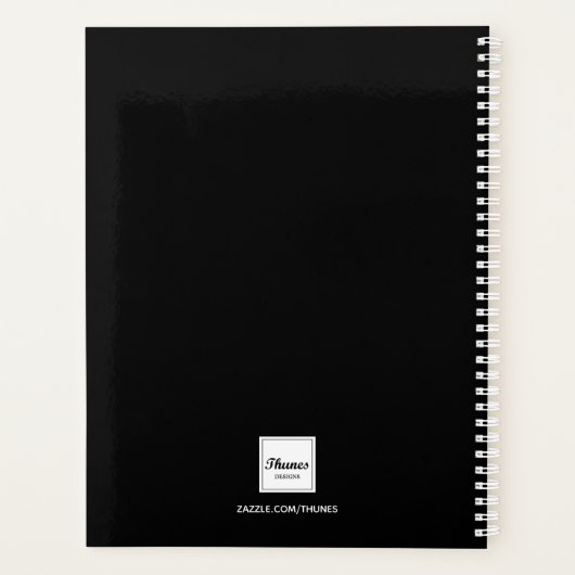 Schwarz-weißes Foto 2025 Planer (Rückseite)