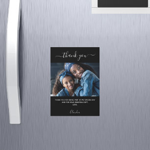 Schwarz-weißes Foto danke Magnet