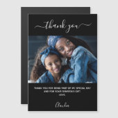 Schwarz-weißes Foto danke Magnet (Vorne/Hinten)