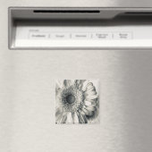 Schwarz-weißes Foto für die Blume Magnet (In Situ (Geschirrspüler))