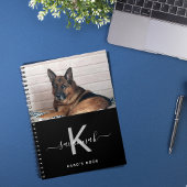 Schwarz-weißes Foto für Hunde Notizblock