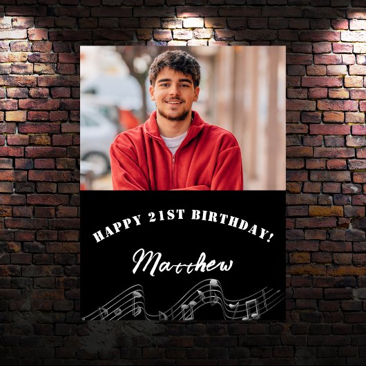 Schwarz-weißes Foto Geburtstagsgeschenk Poster