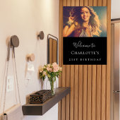 Schwarz-weißes Foto Geburtstagsgeschenk Poster