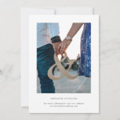 Schwarz-weißes Foto Hochzeit speichern Sie das Dat Save The Date (Rückseite)