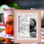 Schwarz-weißes Foto Hochzeitscouch Signature Drink Poster