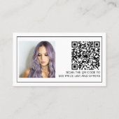 Schwarz-weißes Foto-Logo für die Grenze Visitenkarte (Rückseite)