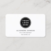 Schwarz-weißes Foto mit QR Code Social Media Visitenkarte (Vorderseite)