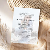 Schwarz-weißes Foto Modernes, einfaches Design Einladung