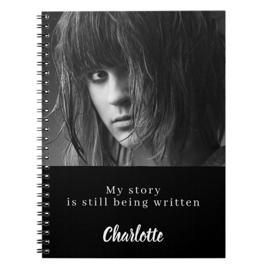 Schwarz-weißes Foto Notizblock (Vorderseite)