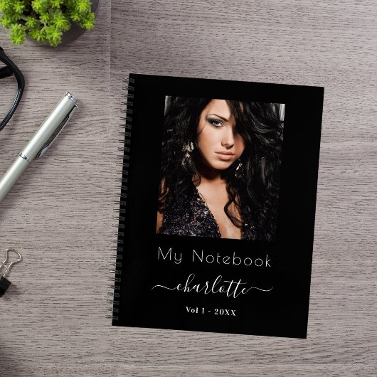 Schwarz-weißes Foto Notizblock