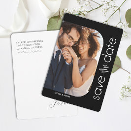 Schwarz-weißes Foto Save the Date