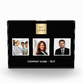 Schwarz-weißes Foto-Teamlogo Fotoblock (Vorderseite)