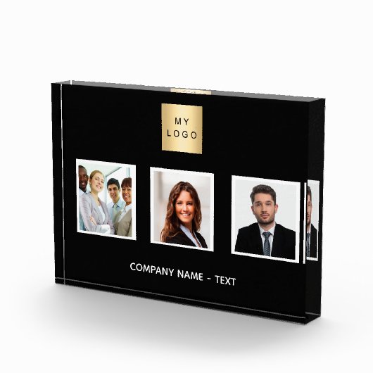 Schwarz-weißes Foto-Teamlogo Fotoblock (Rechts)