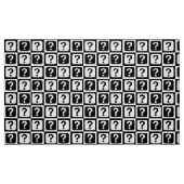 Schwarz-weißes Fragezeichen Stoff (Fat Quarter (45,7 x 55,9 cm))