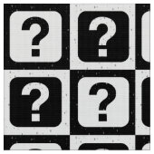 Schwarz-weißes Fragezeichen Stoff (Nahaufnahme)