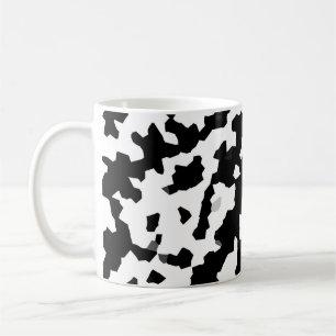 Schwarz-weißes Fraktal Unregelmäßiges Abstraktes M Kaffeetasse