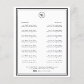 Schwarz-weißes Frame Border Restaurant Café Ausfah Flyer (Hinten)