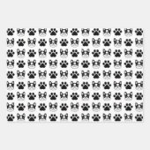 Schwarz-weißes französisches Bulldog-Wrapping-Papi Geschenkpapier Set (Vorderseite)