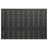 Schwarz-weißes französisches Skript Ruhe bewahren  Stoff (Fat Quarter (45,7 x 55,9 cm))