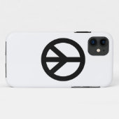 Schwarz-weißes Friedenszeichen Case-Mate iPhone Hülle (Rückseite (Horizontal))