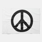 Schwarz-weißes Friedenszeichen Geschirrtuch (Horizontal)