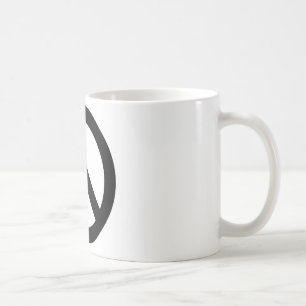 Schwarz-weißes Friedenszeichen Kaffeetasse