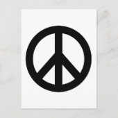 Schwarz-weißes Friedenszeichen Postkarte (Vorderseite)