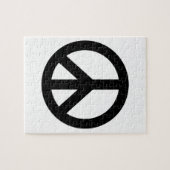 Schwarz-weißes Friedenszeichen Puzzle (Horizontal)