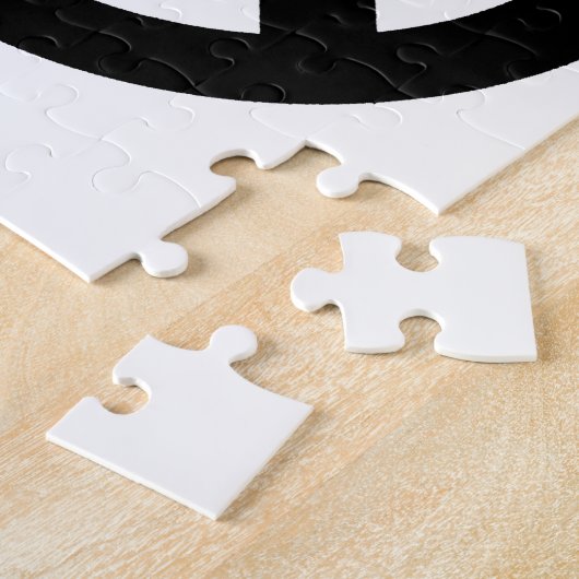 Schwarz-weißes Friedenszeichen Puzzle (Seite)