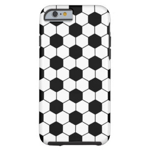 Schwarz-weißes Fußball-Ball-Muster Tough iPhone 6 Hülle