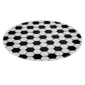 Schwarz-weißes Fußball-Ball-Muster Schneidebrett (Ecke)