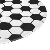 Schwarz-weißes Fußball-Ball-Muster Schneidebrett (Ecke)