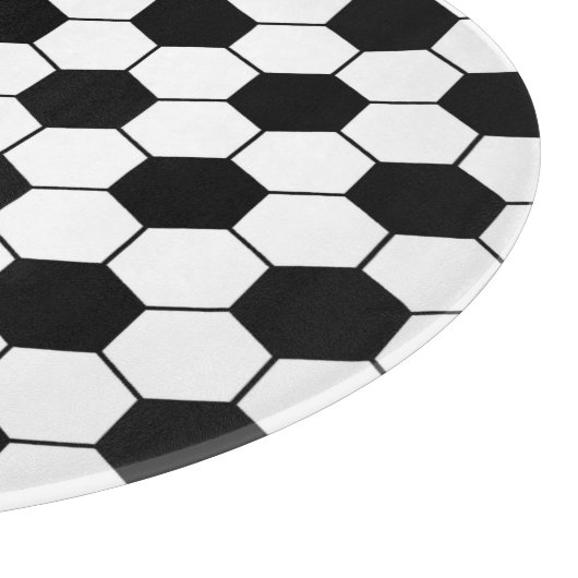 Schwarz-weißes Fußball-Ball-Muster Schneidebrett (Ecke)